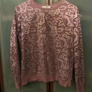 Rose petal color sweatshirt like top! Size S